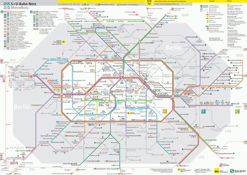 Berlínske metro mapa